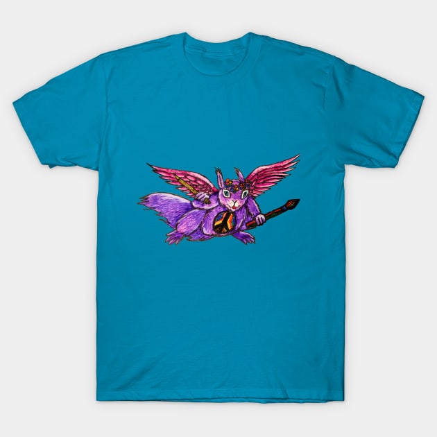 Flying Squirrel Artist T-Shirt by Cottin Pickin Creations